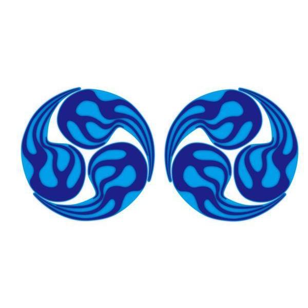 矢立　太鼓型　三つ巴模様 矢立 太鼓型 三つ巴模様