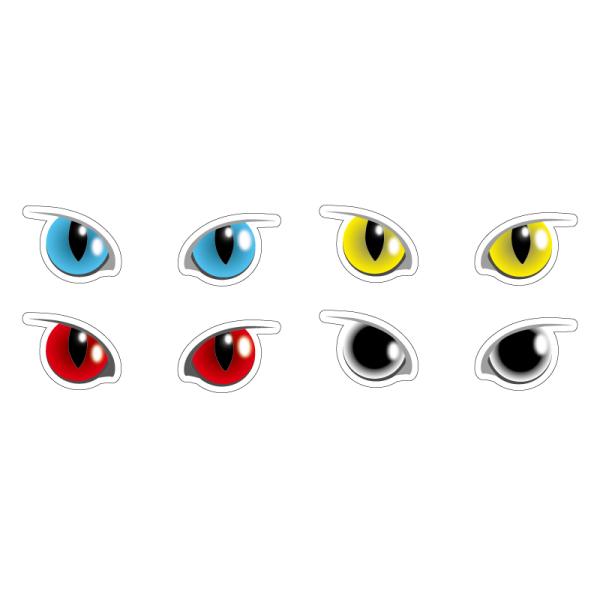 ※4枚で1セット※※反射素材※※画像4、画像5は反射素材ではございません※サイズ感のご参考です※猫の目がこんなに小さく！？元々あった猫の目ステッカーを傘の盗難防止用に小さくしました。皆様の傘が盗られないよう、猫が見張ってくれます。もちろん別...