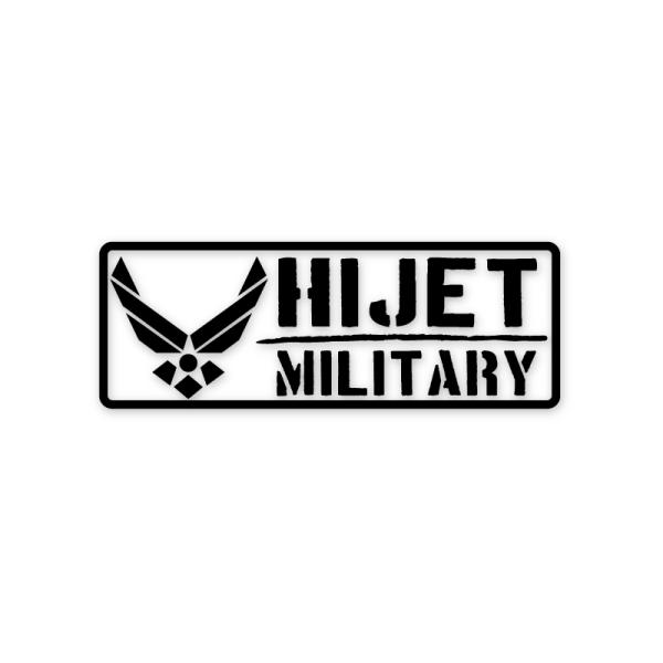 （透明）ハイゼット ミリタリーステッカー 黒 15cm 1枚 HIJET アメリカン  ハイゼットカーゴ ハイゼットジャンボ