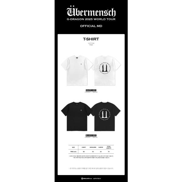 G-DRAGON �����O�b�Y  T�V���c / G-DRAGON 2025 WORLD TOUR Ubermensch �W���� GD K-POP �؍� ���i�摜1