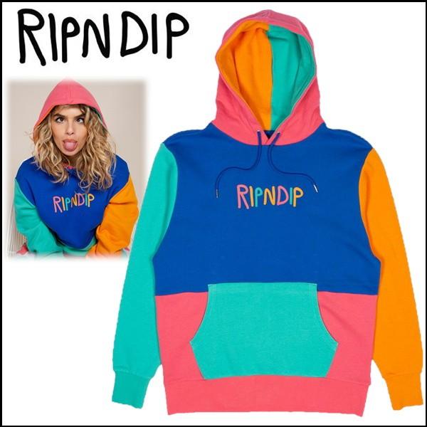 color block multi panel hoodie