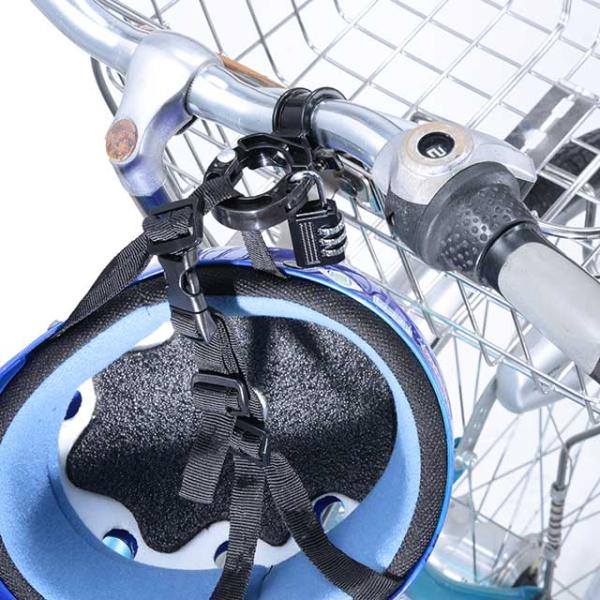 □取付可能サイズ対応パイプ径：直径20〜23mmまで※取付けにはプラスドライバーが必要です。セット内容・ホルダー本体・掛け金（ツル・シャックル）・南京錠・カラー：ブラック（黒）、シルバー（銀）・材質：本体/ポリプロピレン、鍵/亜鉛合金、ツル...