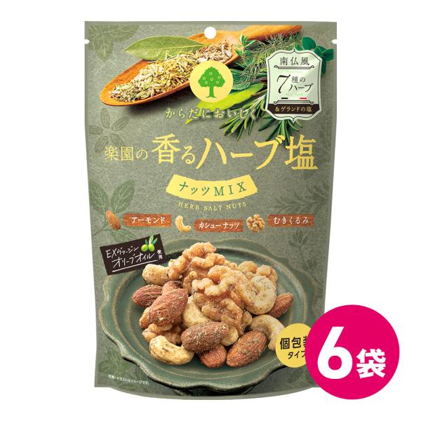 ミックスナッツ ナッツ 小分け おつまみ ハーブ塩 ナッツミックス 6袋セット