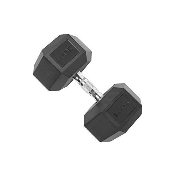 Md0042u2d0e Madoka Madokaのcap 105 Pound バーベルラバーコーティング六角ダンベルと起伏のあるクロムハンドル Cap シングル シングル