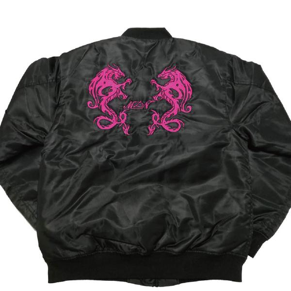 Harmony PARIS MA-1 ブラックジャケット サイズ46 ブルゾン BLACK lab.】LIMONTAナイロンハイブリッドMA-1ジャケット