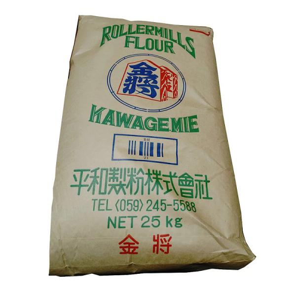 名称：金将小麦粉製造元：平和製粉内容量：25kg◇灰分0.37%◇蛋白8.6%賞味期限： 袋に製造日が記載されていますのでその日から6ヵ月になります保存方法：高温多湿を避け常温保存製造日：袋の横に記載されています