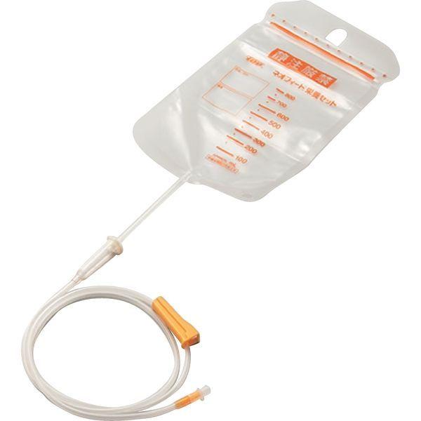 栄養剤を入れ、胃瘻カテーテルや栄養カテーテルと接続するだけで投与を開始でき効率的です。バッグ内面は、栄養剤が付着しにくいエンボス加工となっており、最後までスムーズな投与が可能です。また、ジッパーを採用しており、横置きにしても漏れる心配がなく...