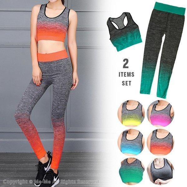 ヨガウェア おしゃれ トップス セット 安い セール 2点セット 選べる6カラー スポーツウエア フィットネスウェア Sn7801 Sn7801 Me Me 通販 Yahoo ショッピング