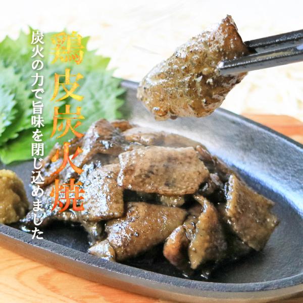 国産 鶏皮炭火焼 70g×3 お肉 焼き鳥 おかず おつまみ 宮崎 宮崎名物 レトルト食品 非常食 保存食 防災グッズ 常温保存 お試し 長期保存食品 とり皮 焼き鳥