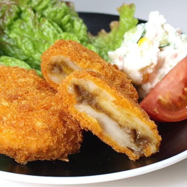 本格カレールウがおいしい♪冷凍ディナービーフカレーコロッケ８０ｇ４個。たっぷり時間をかけて煮込んだカレールウを北海道産の男爵いもで包み込んだコロッケです♪お歳暮・お中元・ギフト・プレゼント・ご贈答用にもおすすめです。おやつに！ごはんのおかず...