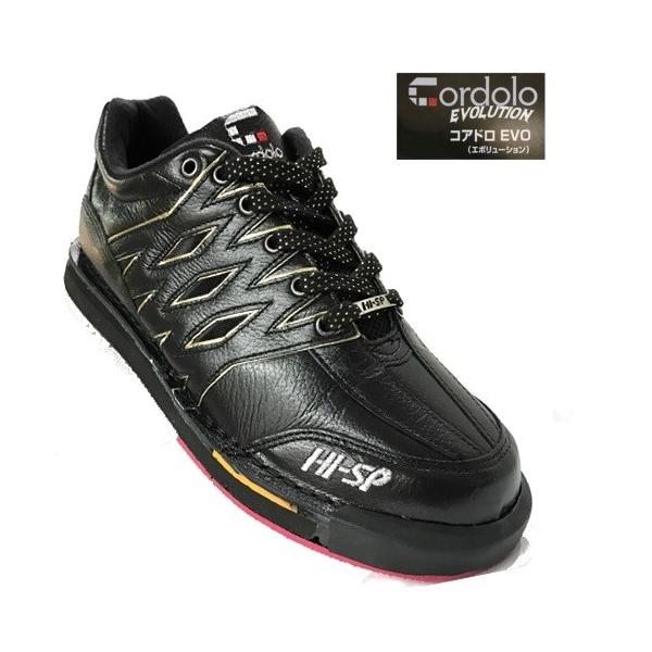 コアドロＥＶＯ ブラック/ゴールド ハイスポーツ ボウリングシューズ