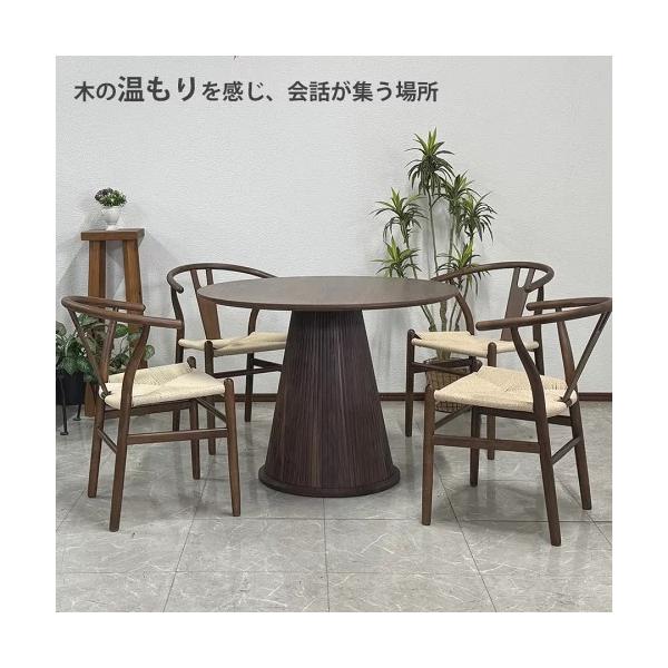 �_�C�j���O�e�[�u�� ��100cm �ۃe�[�u�� �i�`������/�u���E�� ������� �e�[�u�� �� �ؐ� �J�t�F ���킢�� kapera ���i�摜2