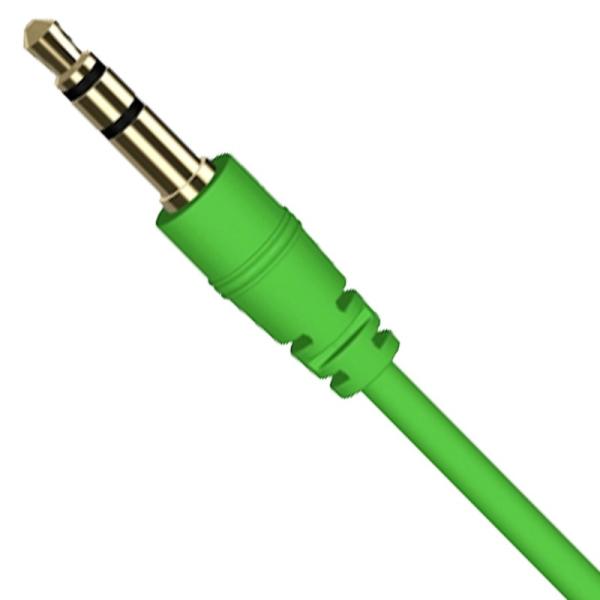 オーディオケーブル 3.5mm プラグジャック ステレオ 両端 ゴールドメッキ加工 全長1メートル 全9色から選択可能 【レッド