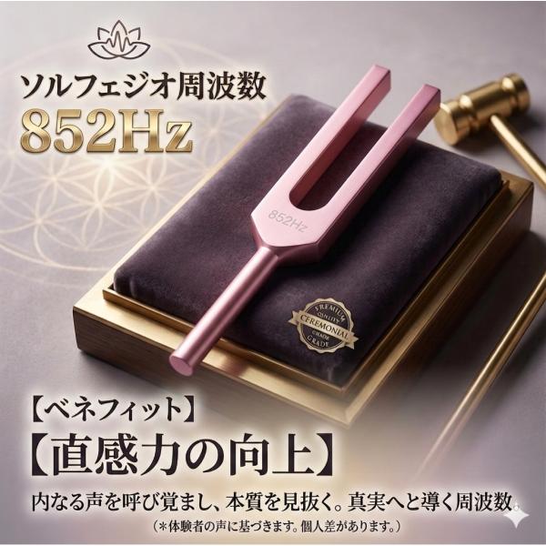 音叉　８５２Hz ソルフェジオ周波数「852Hz」【効果:直感力の向上】 音叉 おんさ