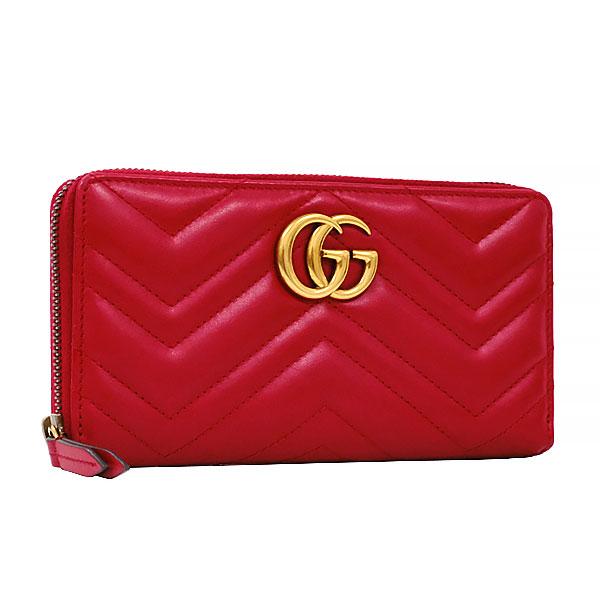 GUCCI（グッチ） 送料無料 本物 美品 GGマーモント ラウンドファスナー