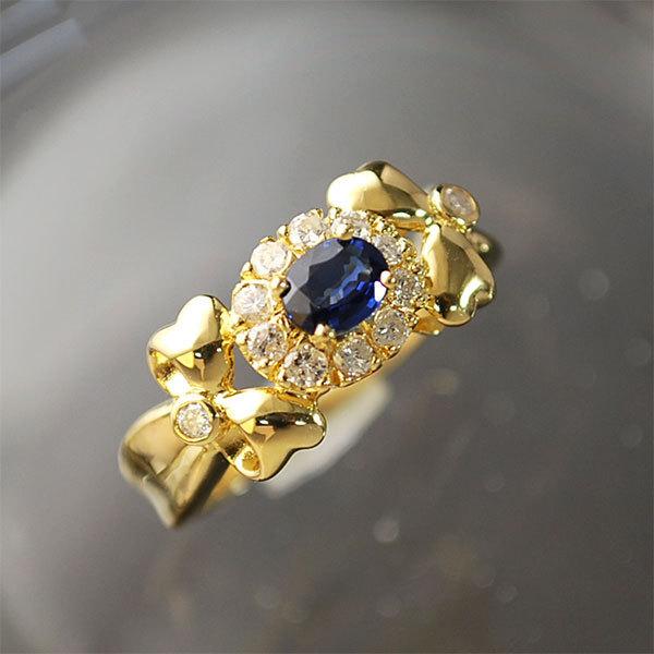 2021A/W新作☆送料無料】 K18 サファイア ダイヤモンド リング 指輪