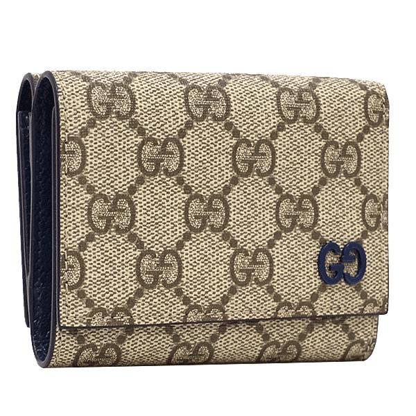 ◇グッチ◇769225/レザー/GGスプリーム/コンパクトウォレット/折り財布 GUCCI（グッチ） 送料無料 本物 未使用品 コンパクトウォレット GG