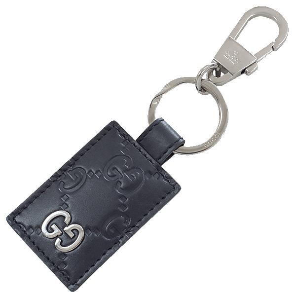 【新品未使用】GUCCIグッチキーリング GG シマ レザー アイボリー GUCCI（グッチ） 送料無料 本物 美品 キーリング バッグチャーム