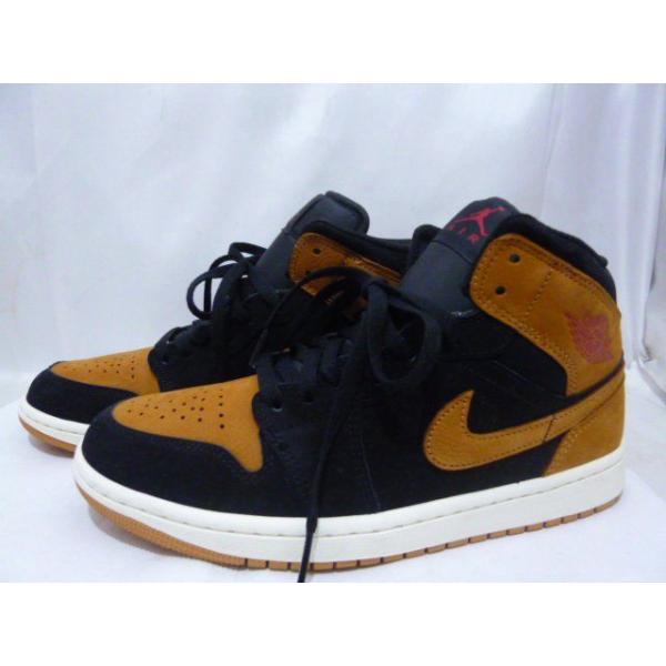 NIKE ナイキ HV4091-002Air Jordan 1 Mid SE エアジョーダン1 ミッド SE スニーカー サイズ26cm 黒/ブラウン シューズ