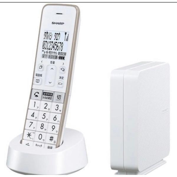 SHARP シャープ コードレス電話機 JD-SF2CL-W ホワイト