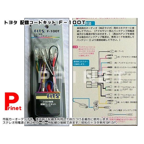 ネコポス便 配線コードキット オーディオハーネス トヨタ 旧9p 5p F 100t F 100t Mail Mediaカーアクセサリー店 通販 Yahoo ショッピング
