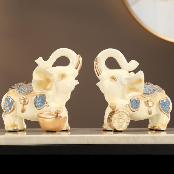 象の彫刻 オブジェ 動物 置物 インテリア おしゃれ 風水 玄関 開運