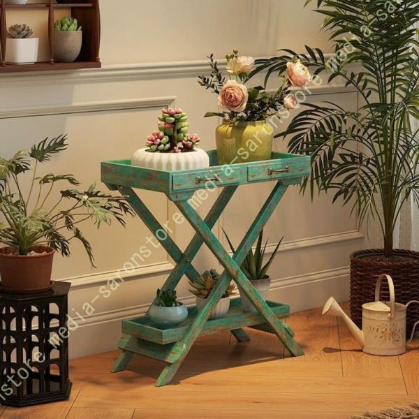 フラワースタンド 2段 花台 園芸ラック 植木鉢台 花棚 盆栽 多肉植物