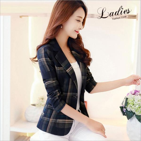 テーラードジャケット レディース スーツ コート ジャケット チェック 長袖 ショート アウター レディースファッション 秋冬 お洒落 大人 通勤 レディースコート Fy291 メディアショッパーズサロン 通販 Yahoo ショッピング