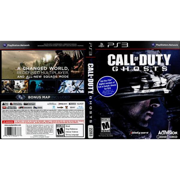 『中古即納』{PS3} Call of Duty: Ghosts(コール オブ デューティ ゴースト)(北米版)(BLUS-31270) Activision (20131105)