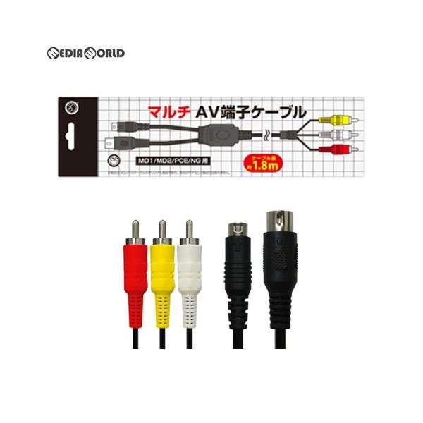 『新品即納』{ACC}{MD} (MD1/MD2/PCE/NG用)(メガドライブ/PCエンジン/ネオジオ用)マルチAV端子ケーブル コロンバスサークル(CC-MLAVC-BK)(20190606)