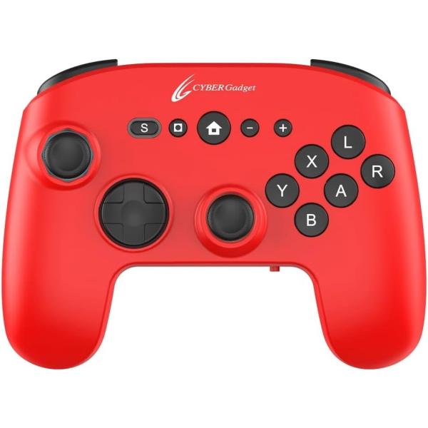 『新品』『お取り寄せ』{ACC}{Switch2} CYBER・ゲーミングコントローラー6B 無線タイプ(Switch2用/スイッチ2用) レッド サイバーガジェット(20251220)