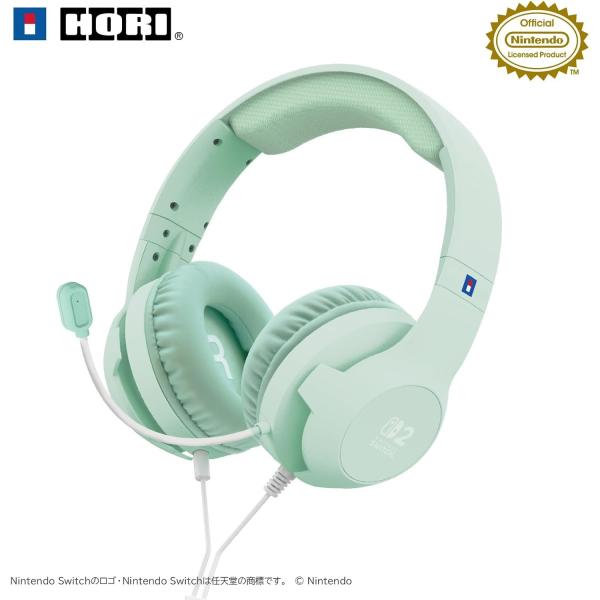 『新品即納』{ACC}{Switch2} ホリゲーミングヘッドセット スタンダード for Nintendo Switch 2 薄緑 任天堂ライセンス商品 HORI(20251129)