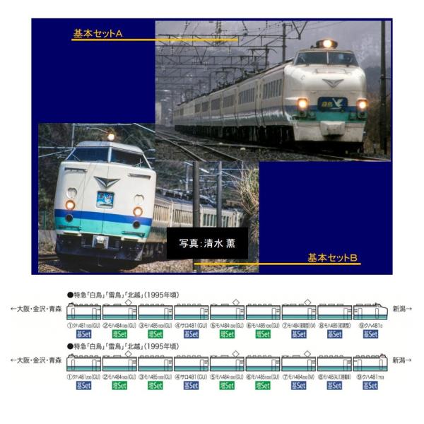 TOMIX 98216 JR 485系特急電車 上沼垂 白鳥　フル編成 トミックス 『新品即納』{RWM} 98216 JR 485系特急電車(上沼垂色・白鳥