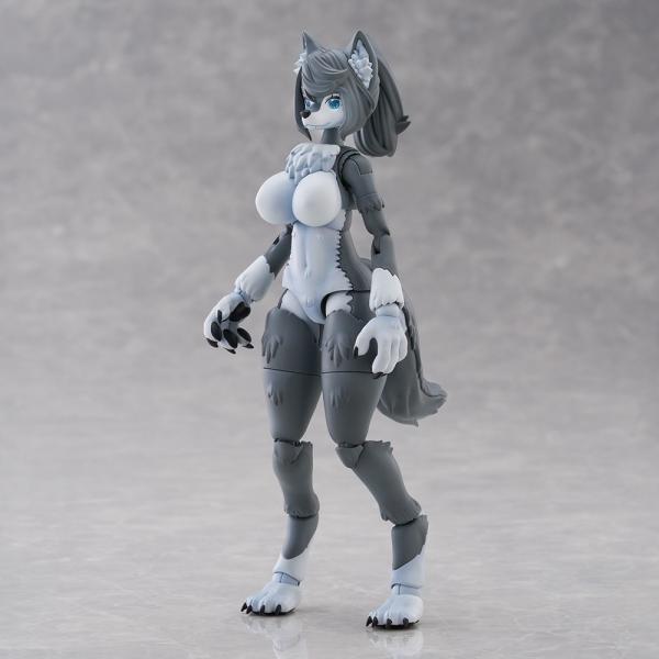 『新品』『お取り寄せ』{PTM} けもプラ No.KP-03R ハイイロオオカミ プラモデル(204399) アオシマ(20260627)