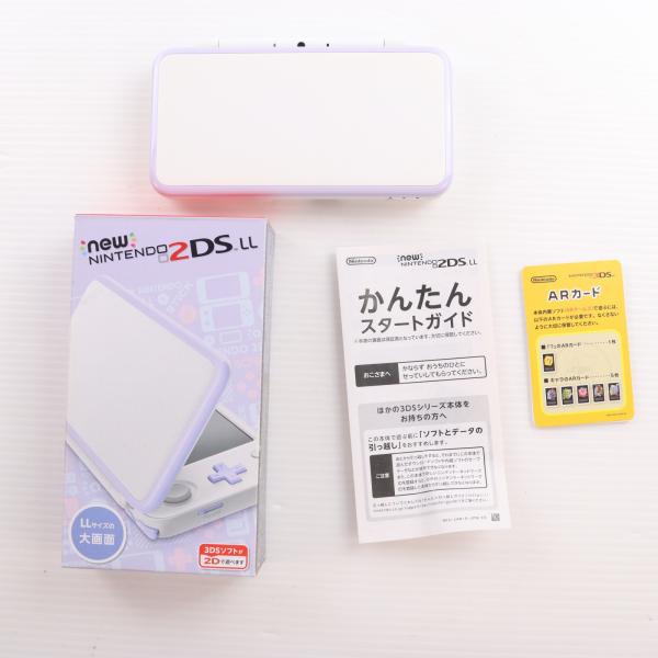 『中古即納』{3DS} (本体) Newニンテンドー2DS LL ホワイト×ラベンダー 任天堂(JAN-S-UAAA)(20171005)