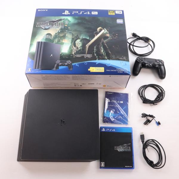 美品ps4 pro 1TB　FF リメイクパック　ソフトなし 中古即納』{PS4} (本体) PlayStation 4 Pro FINAL FANTASY VII REMAKE