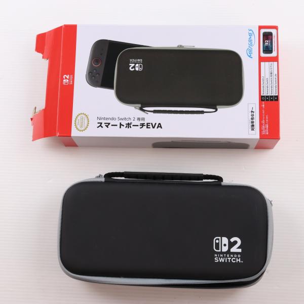 『中古即納』{ACC}{Switch2} Nintendo Switch 2専用 スマートポーチEVA ブラック×グレー 任天堂ライセンス商品 マックスゲームズ(BEEP-01BG)(20250605)