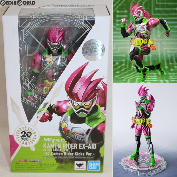 『中古即納』{FIG} S.H.Figuarts 仮面ライダーエグゼイド アクションゲーマー レベル2 20 Kamen Rider Kicks Ver. フィギュア バンダイスピリッツ(20181117)