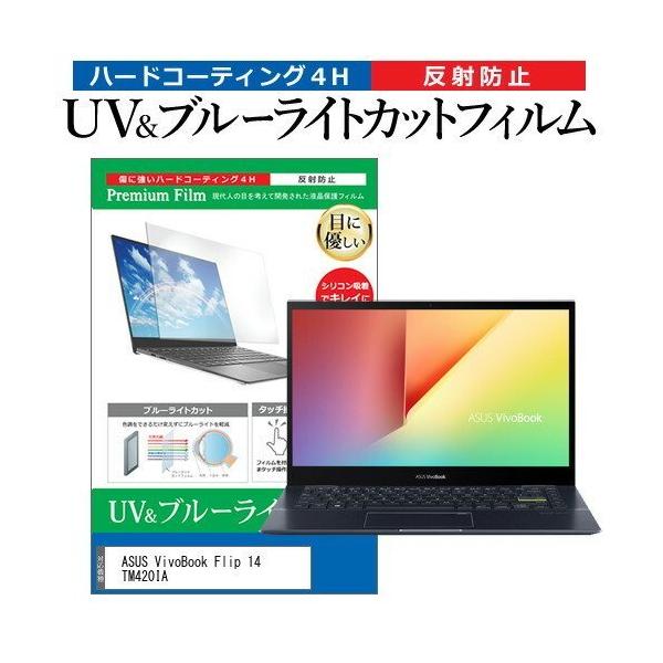 ASUS VivoBook Flip 14 TM420IA (14�C���`) �@��Ŏg���� �u���[���C�g�J�b�g ���˖h�~ �w��h�~ �t���ی�t�B���� �݊��i
