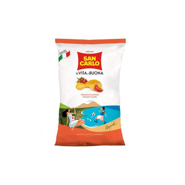 サンカルロ　ポテトチップス　トマト　50g　20セット 【北海道・沖縄・離島配送不可】 サンカルロ ポテトチップス トマト 50g 20セット 代引き不可/同梱不可