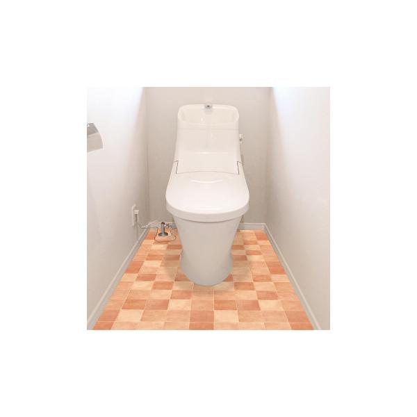 他サイト： トイレ模様替え TBKT-04 90cmx170cm タイル ブラウン　代引き不可/同梱不可の商品画像