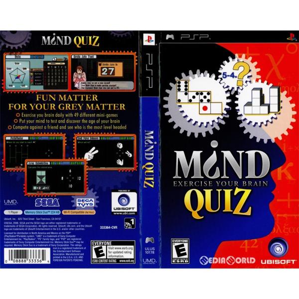 『中古即納』{PSP} Mind Quiz(マインドクイズ)(北米版)(ULUS-10178) Ubisoft(ユービーアイソフト) (20061031)