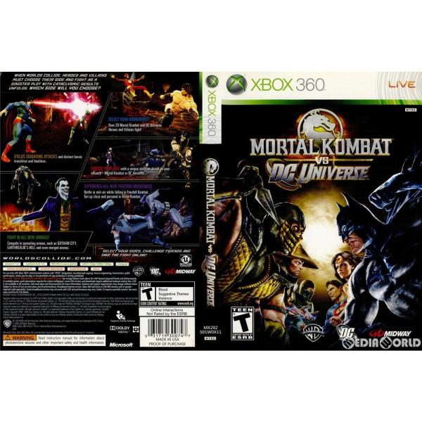 『中古即納』{Xbox360} Mortal Kombat vs. DC Universe(モータルコンバット VS. DCユニバース) 北米版(MX202-501W0X11) Midway (20081116)