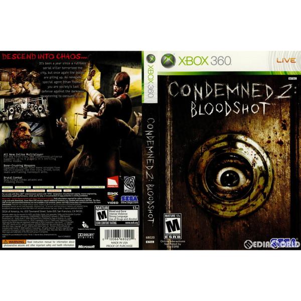 『中古即納』{Xbox360} Condemned 2: Bloodshot(コンデムド2:ブラッドショット) 北米版(68020) SEGA (20080511)