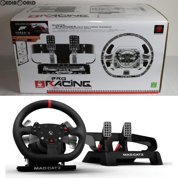 『中古即納』{ACC}{XboxOne} Pro Racing Force Feedback Wheel ＆ Pedals(Xbox One)(プロ レーシング フォースフィードバック ホイール＆ペダル) Mad Catz
