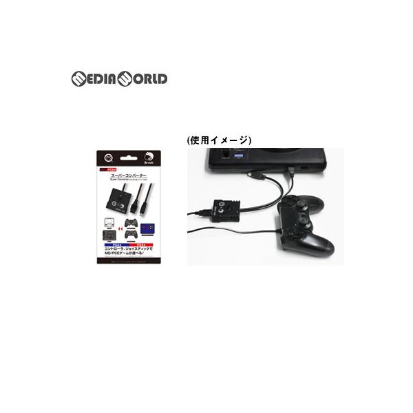 『新品即納』{ACC}{MD} MD/PCE用 スーパーコンバーター(PS4/PS3用コントローラ対応) コロンバスサークル(CC-MLSCV-BK)(20190521)