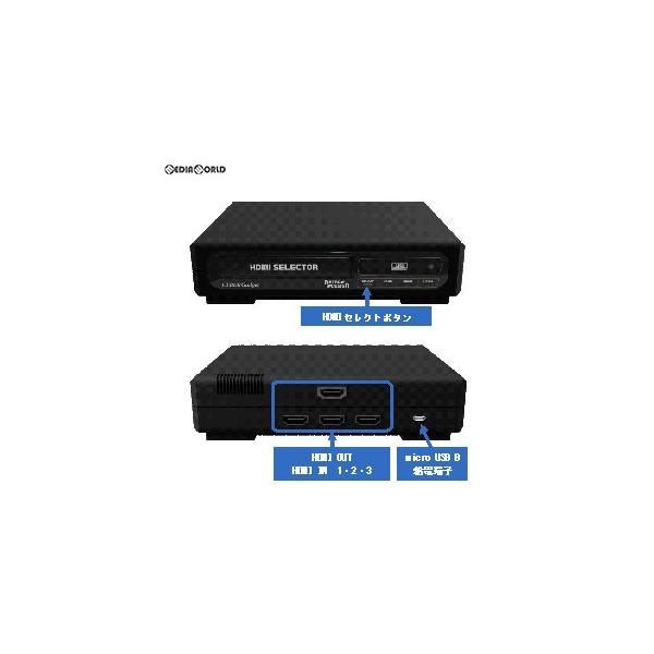 『新品即納』{ACC}{MD} CYBER・レトロデザインHDMIセレクター2 3in1 ブラック サイバーガジェット(CY-MDMHDSE2-BK)(20190919)