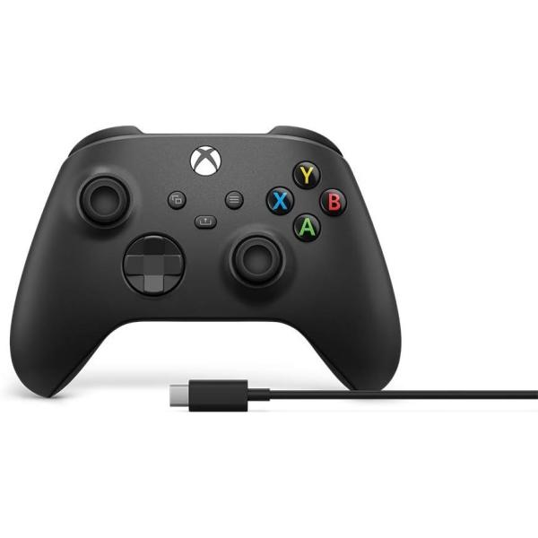 『中古即納』{ACC}{XboxX/S} Xbox ワイヤレス コントローラー + USB-Cケーブル(カーボンブラック) 日本マイクロソフト(EP2-29945)(20250531)