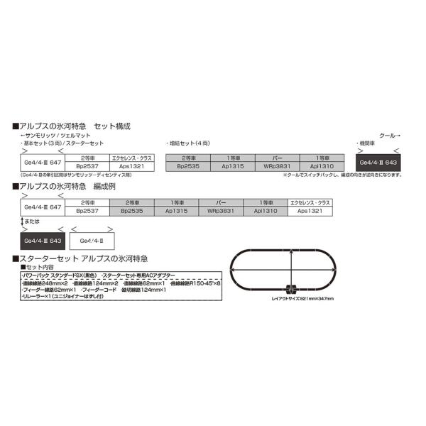 『新品』『お取り寄せ』{RWM} 10-2026 アルプスの氷河特急 基本セット(3両)(動力付き) Nゲージ 鉄道模型 KATO(カトー)(20250828)