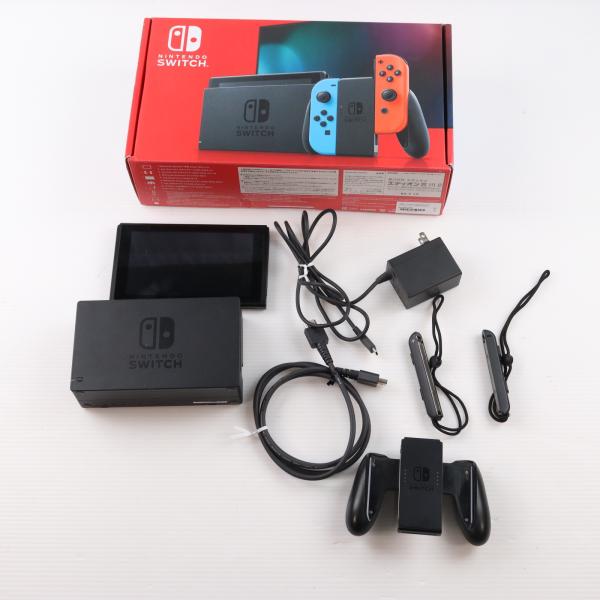 『中古即納』{Switch} (本体) Nintendo Switch(ニンテンドースイッチ) Joy-Con(L) ネオンブルー/(R) ネオンレッド 任天堂(HAD-S-KABAA)(20190830)